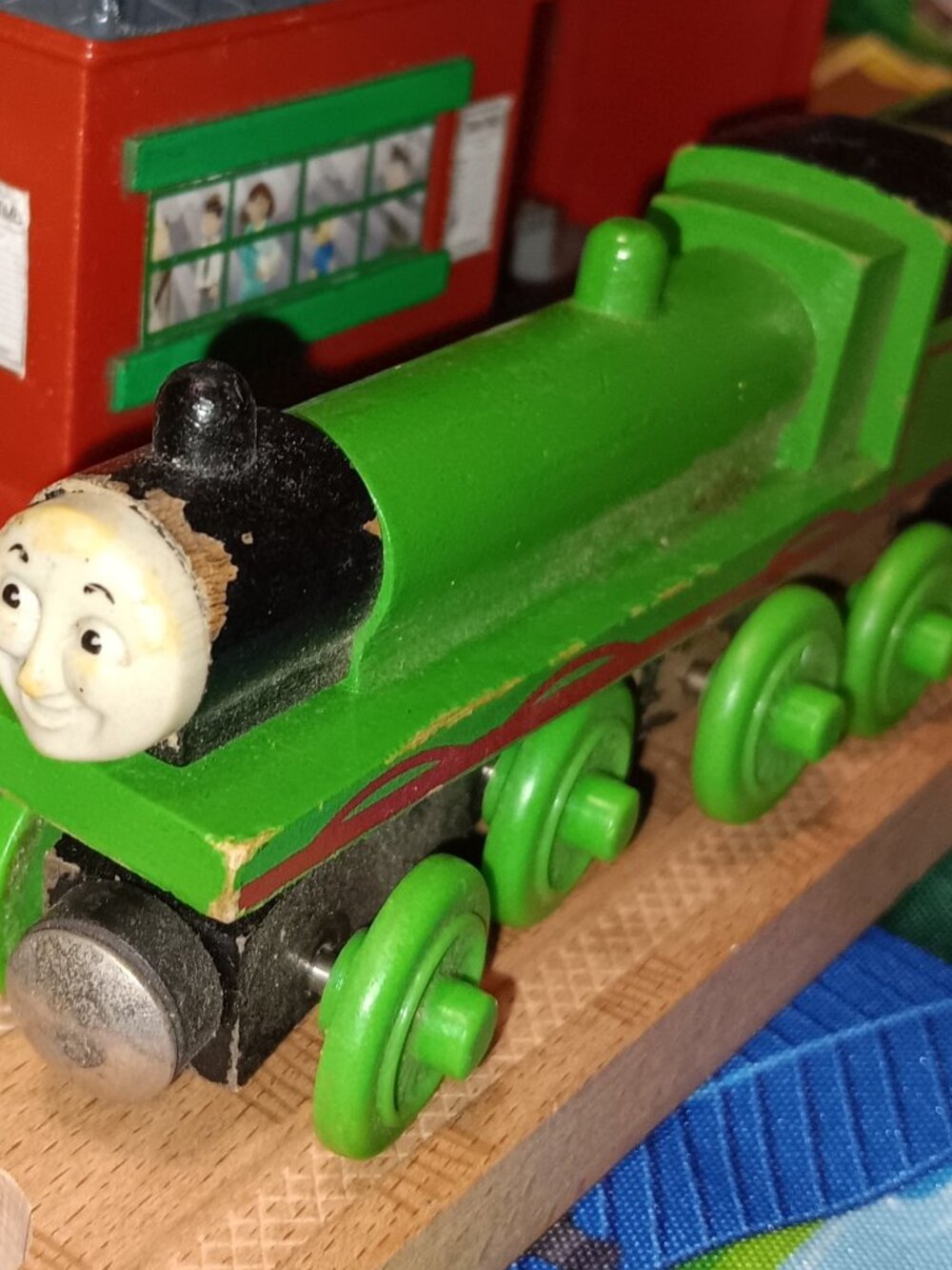 Thomas Wooden Railway Train Track Engine Henry Painted Coal Tender